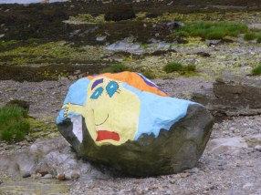 Painted rock at Cove