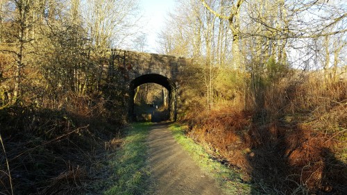 Leaving Callander, old railway bridge