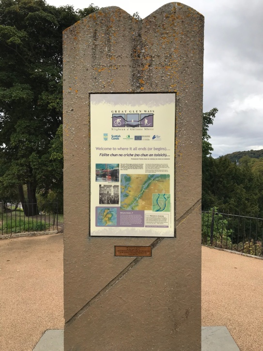 Great Glen Way sign at Inverness Castle